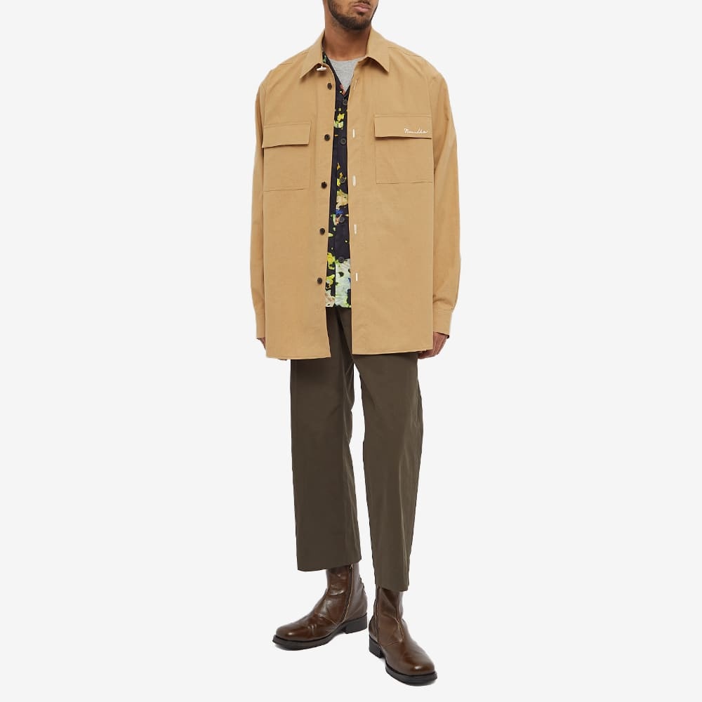 Nanushka Button-up Fitted Overshirt In Nude