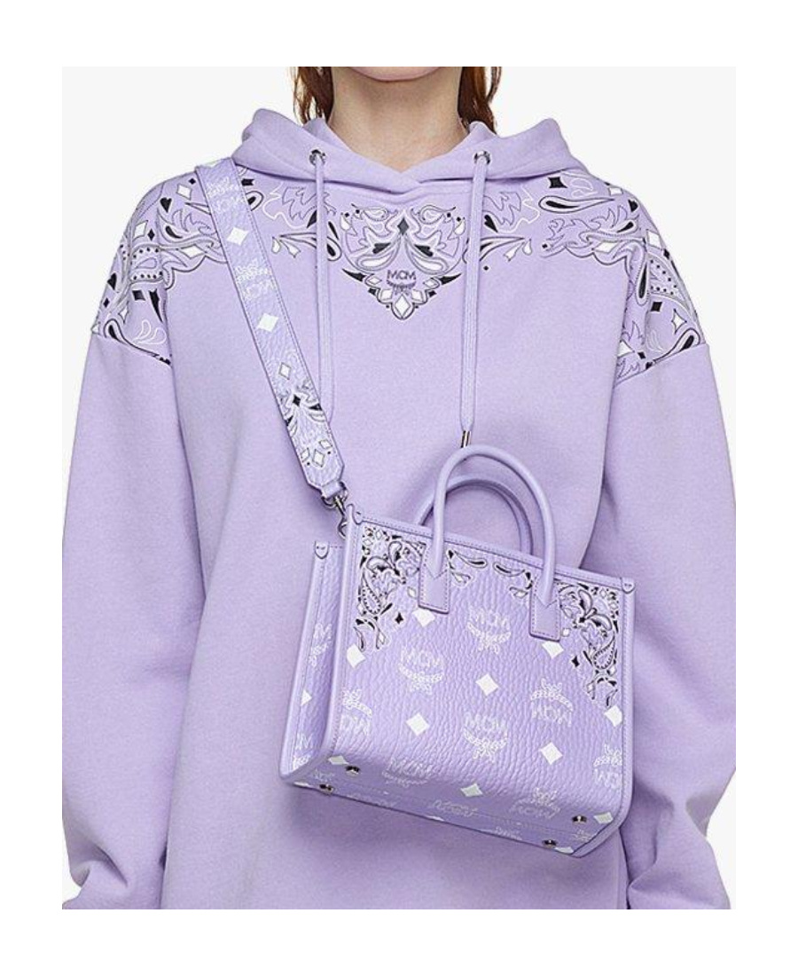 Mcm Top Handle Shoulder Bag In Purple