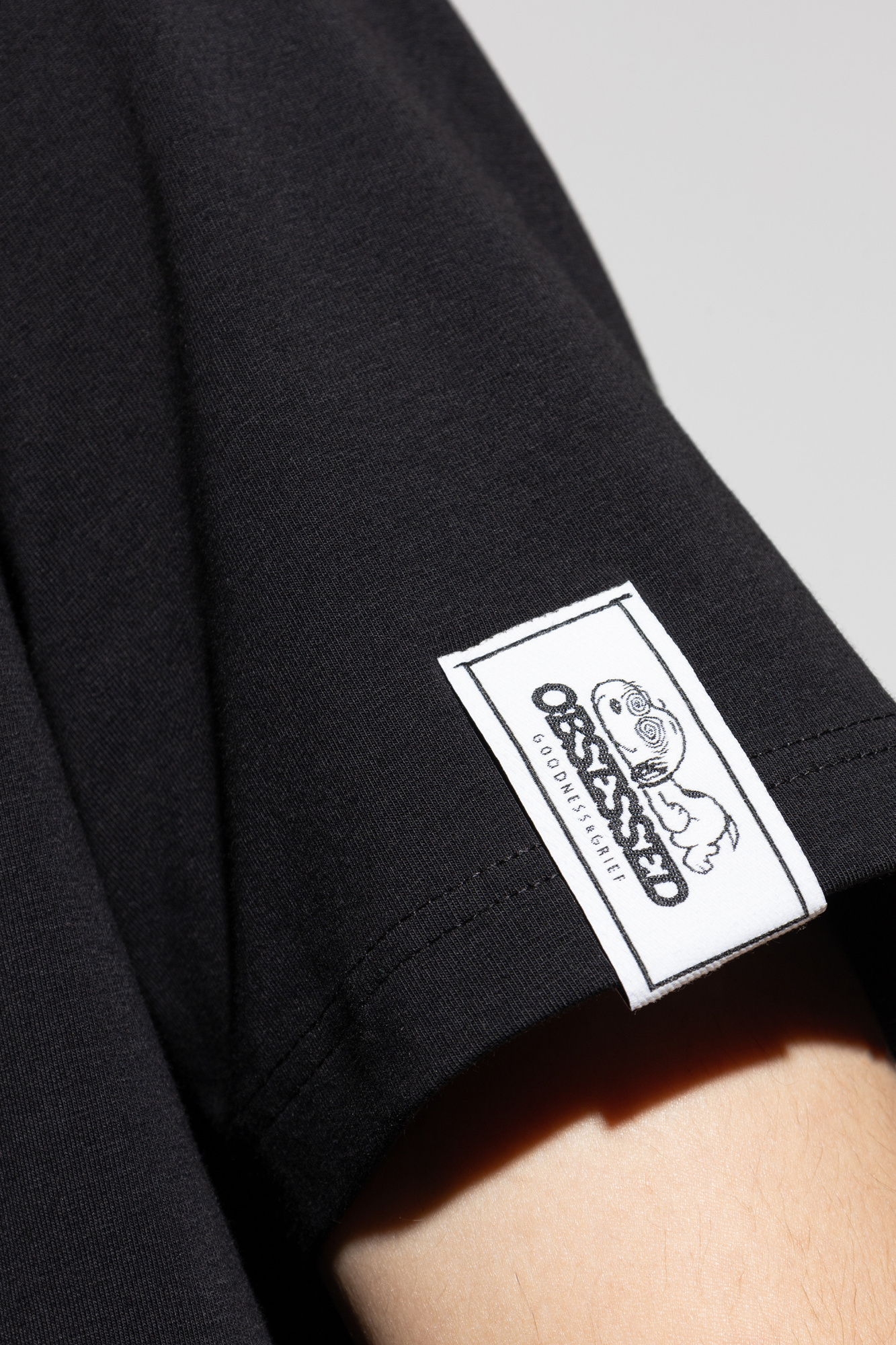Iceberg Peanuts-embroidered T-shirt In Black