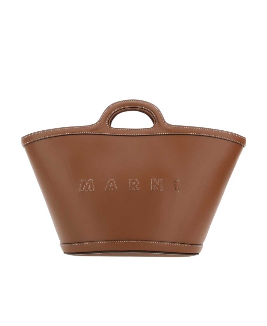 Marni Small Tropicalia Top Handle Bag In Brown