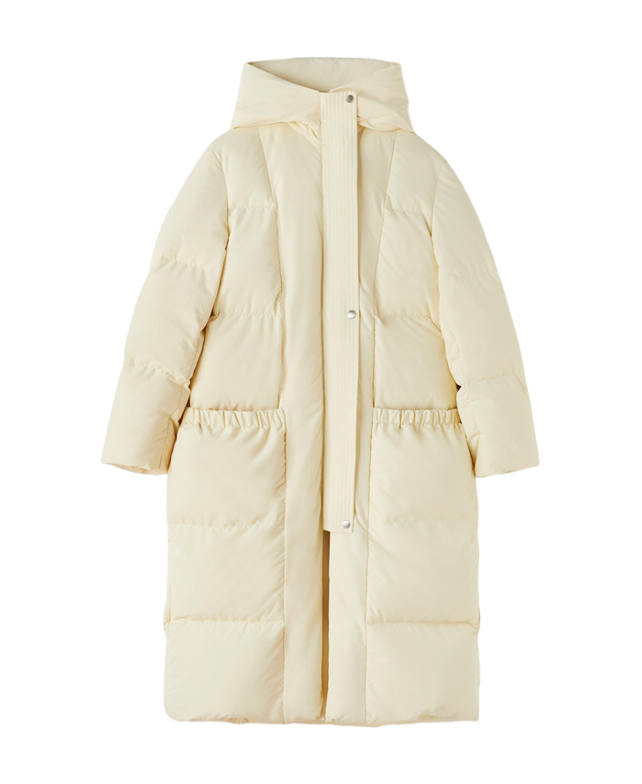 Jil Sander Beige Quilted Down Jacket In Nude