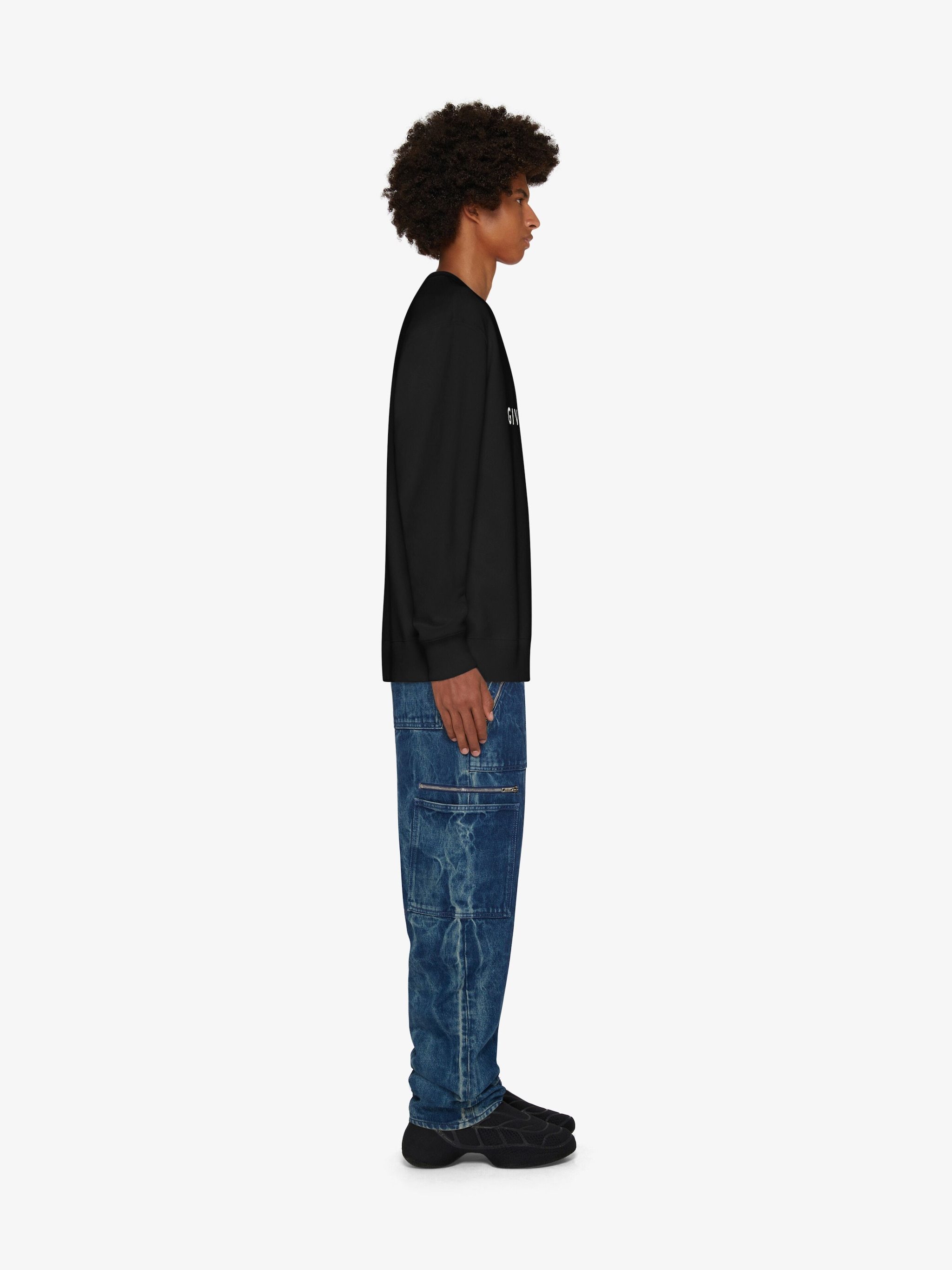 Givenchy Cotton Sweatshirt With Print In Black