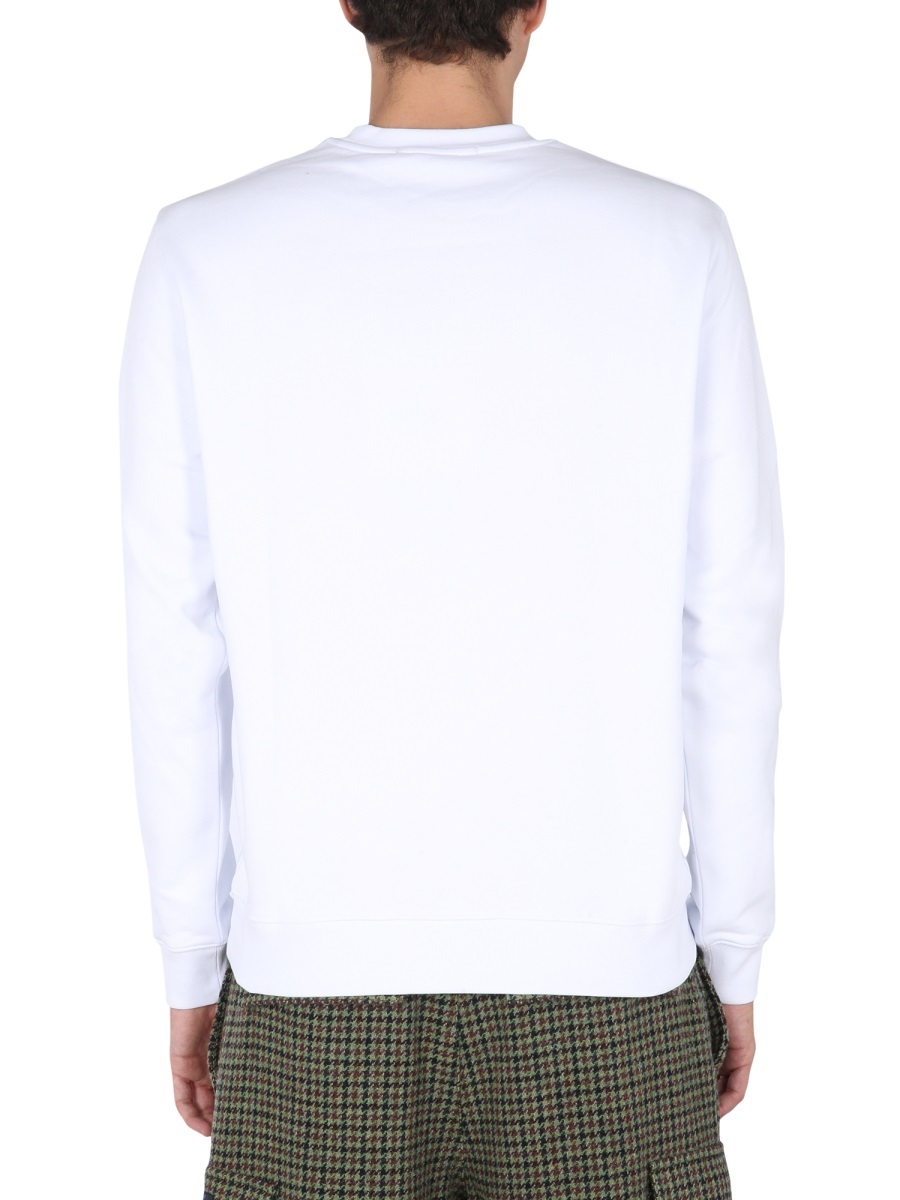 Msgm Logo-print Cotton Sweatshirt In White
