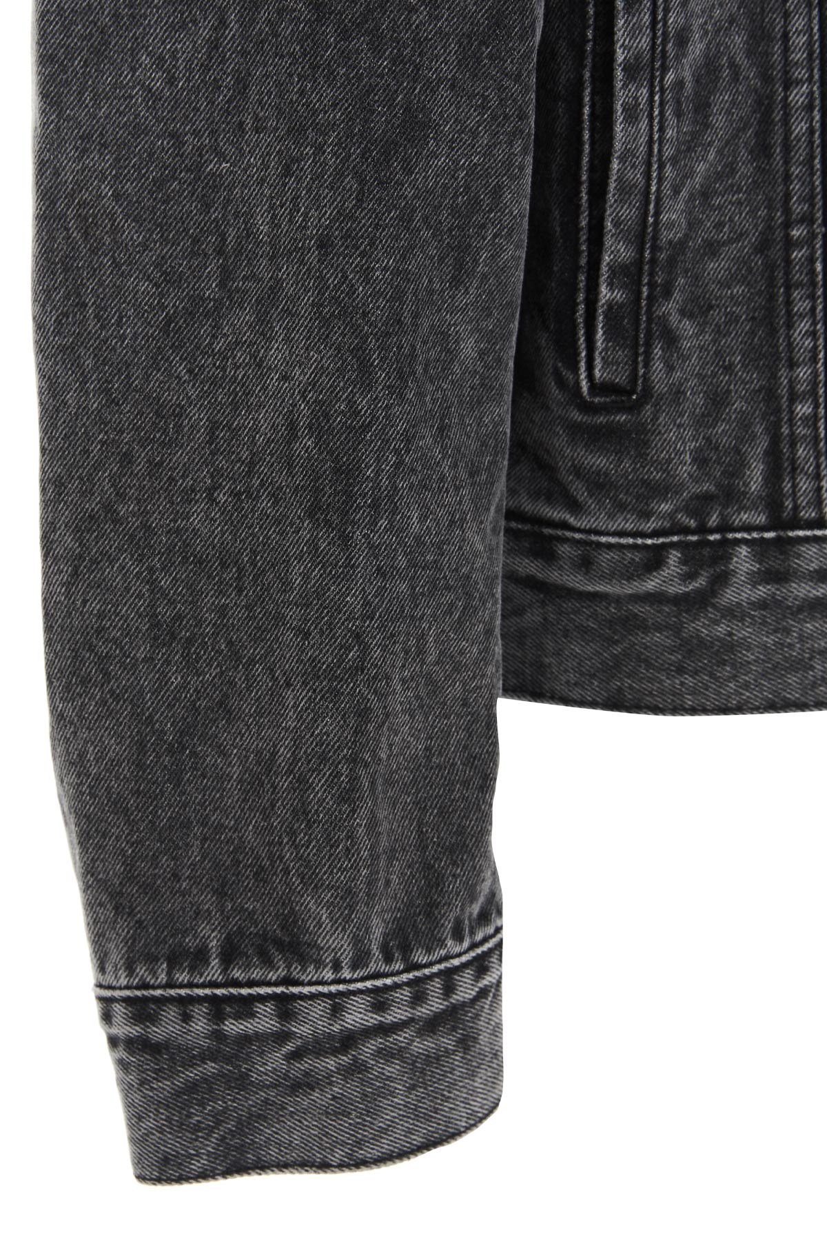 We11 Done Logo Patch Denim Jacket In Black