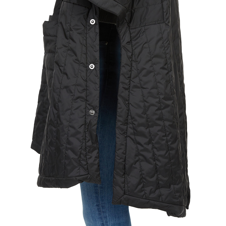 Max Mara Hooded Cotton Jacket In Black