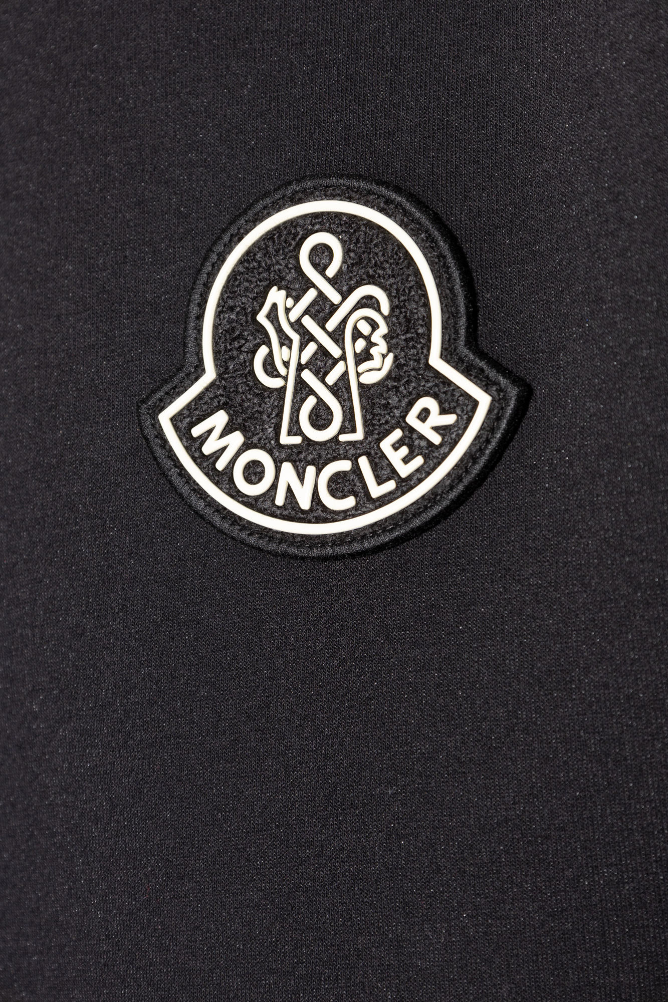 Shop Moncler Year Of The Snake Patch Neoprene Sweatshirt In Black