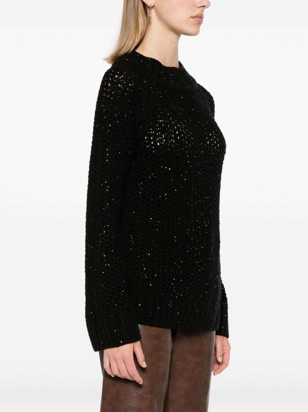 Ermanno Scervino Crystal-embellished Jumper In Black