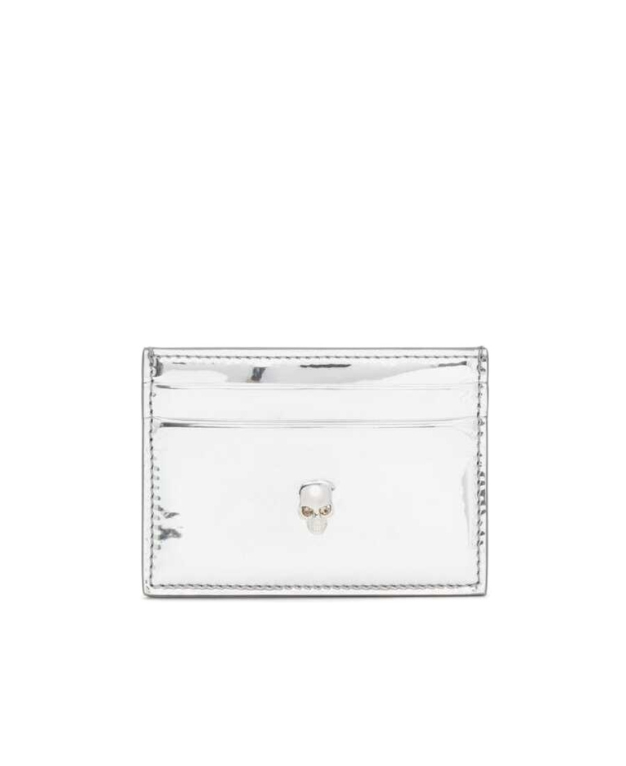 Alexander Mcqueen Skull-appliqué Rectangle-shape Cardholder In White