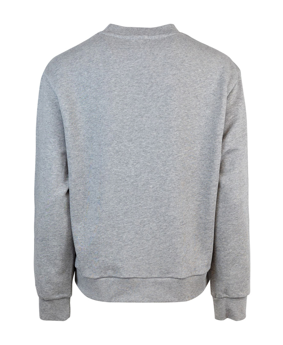 Apc Flocked-logo Cotton Jumper In Gray
