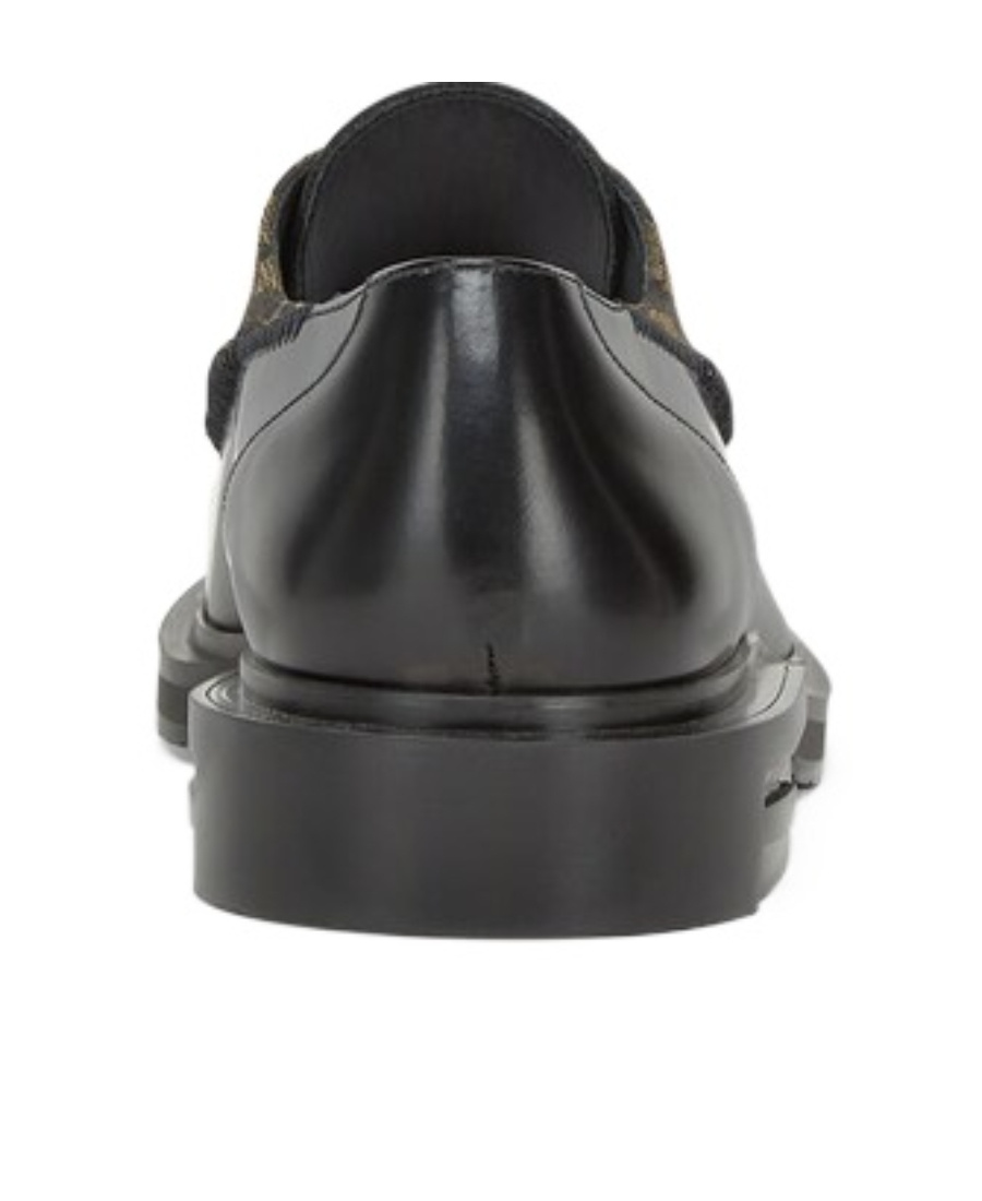 Fendi Black Leather Lace-ups In Black