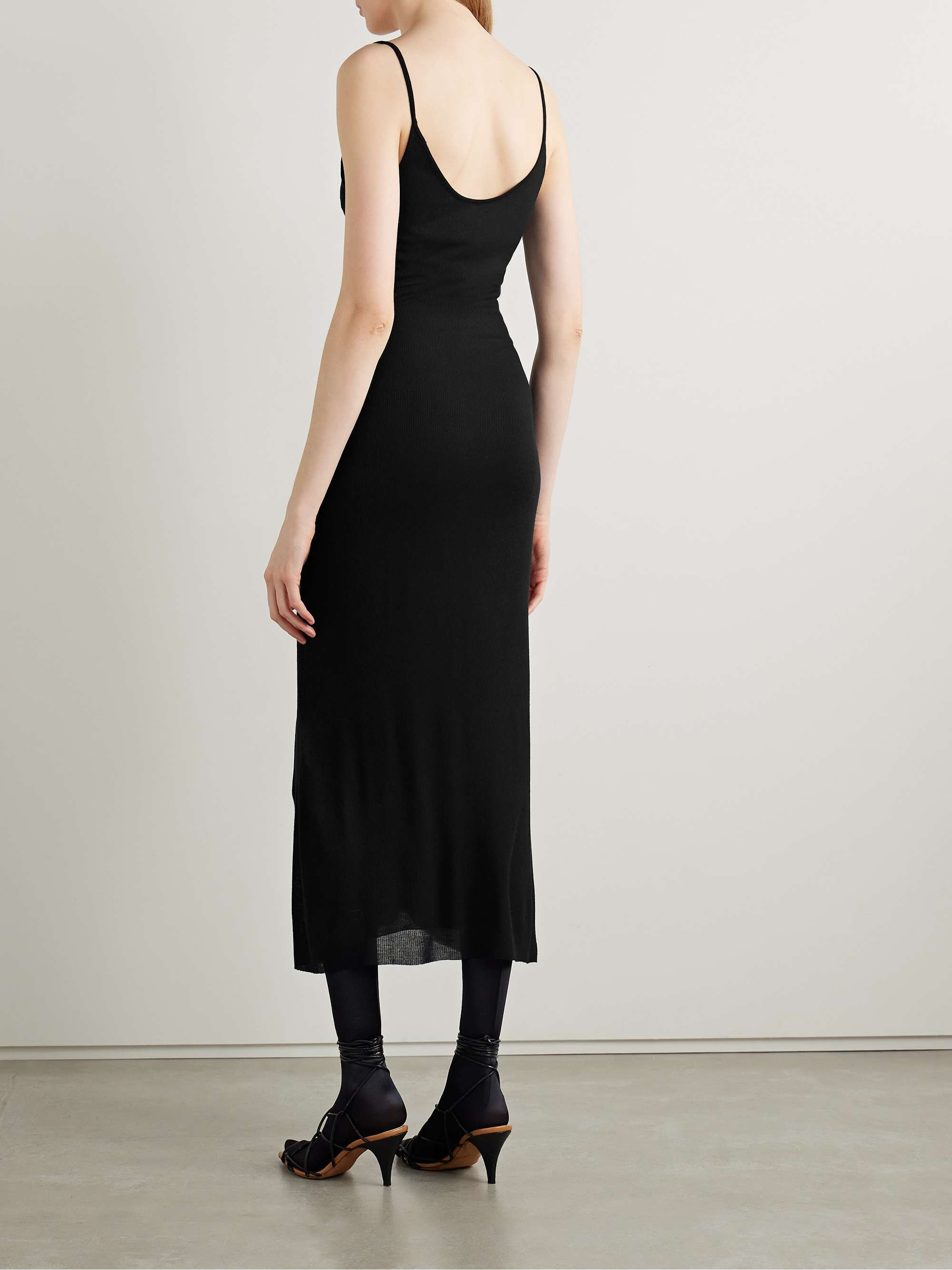 Khaite Round-neck Jersey Dress In Black
