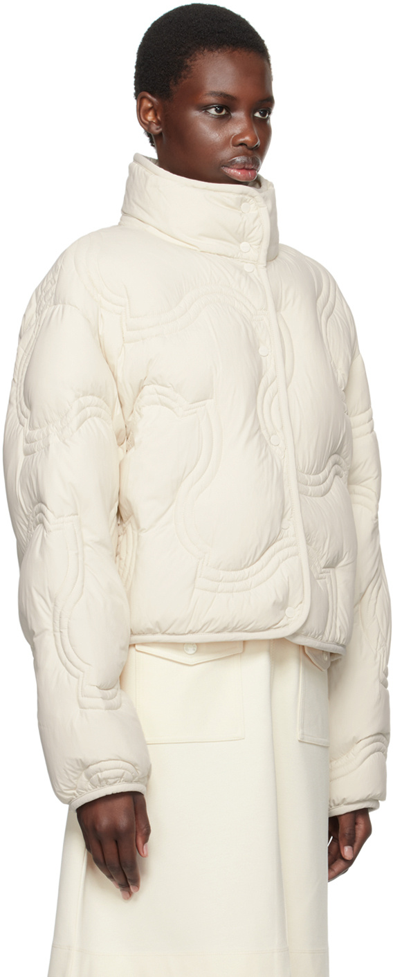 Moncler Beryl Short Down Jacket In Nude