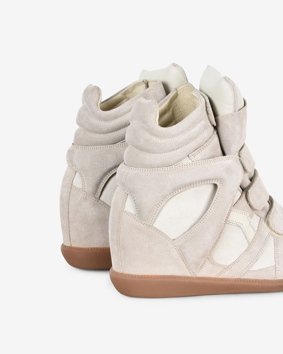 Isabel Marant Womens Bone/comb Bekett Suede High-top Trainers Eur 36 / 3 Uk In Nude &amp; Neutrals