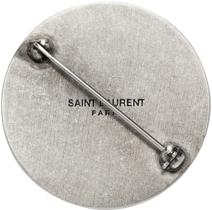 Saint Laurent Multicolor Rude Boys Brooch In White
