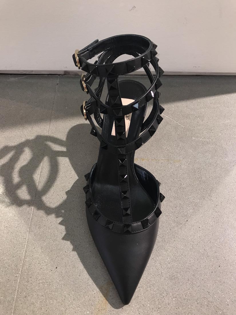 Valentino Garavani Patent Rockstud Pumps With Matching Straps And Studs 65 Mm Woman Black 41.5 In Black