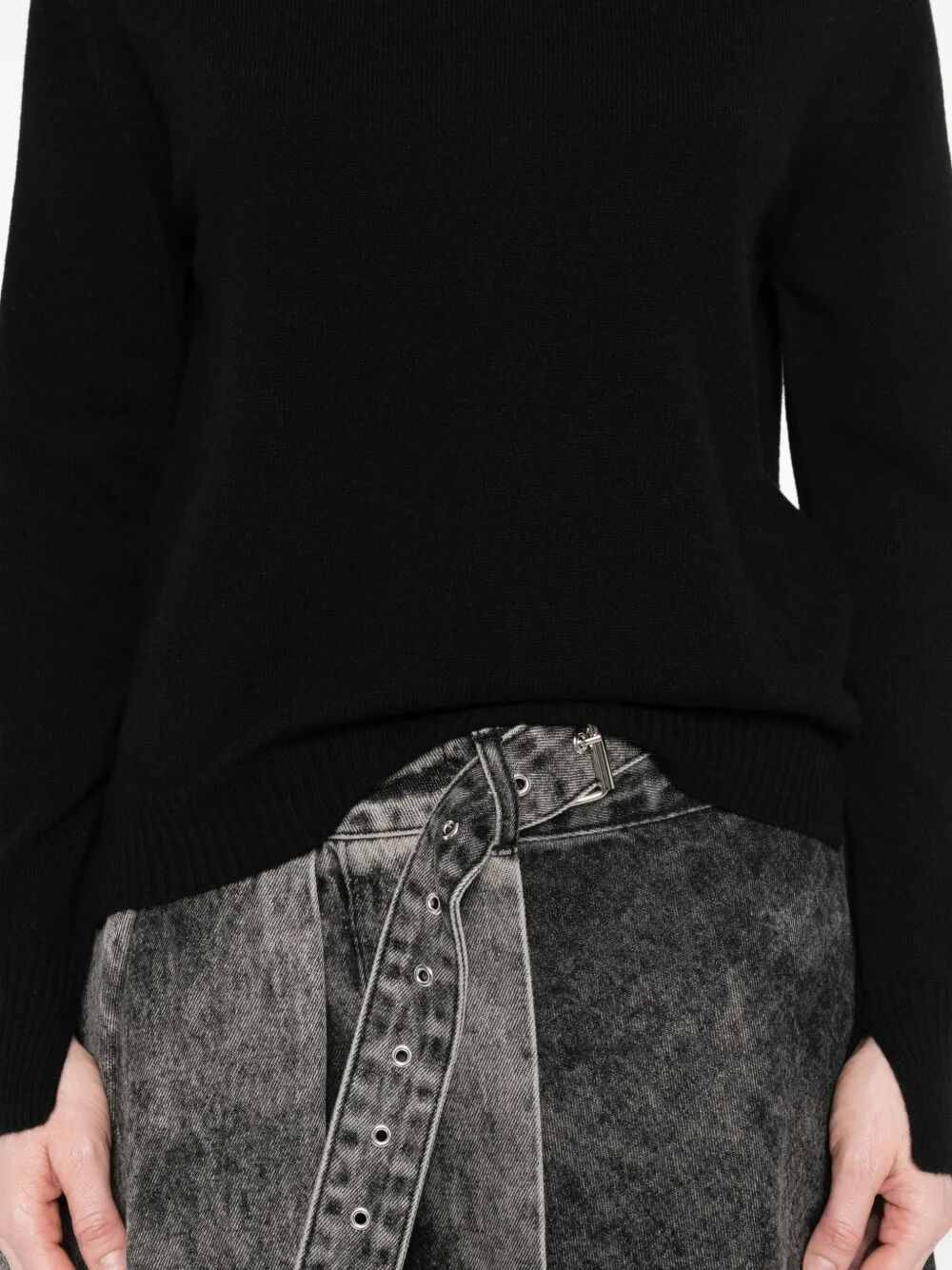 Twinset Twin-set Relaxed Cashmere Blend Sweater In Black