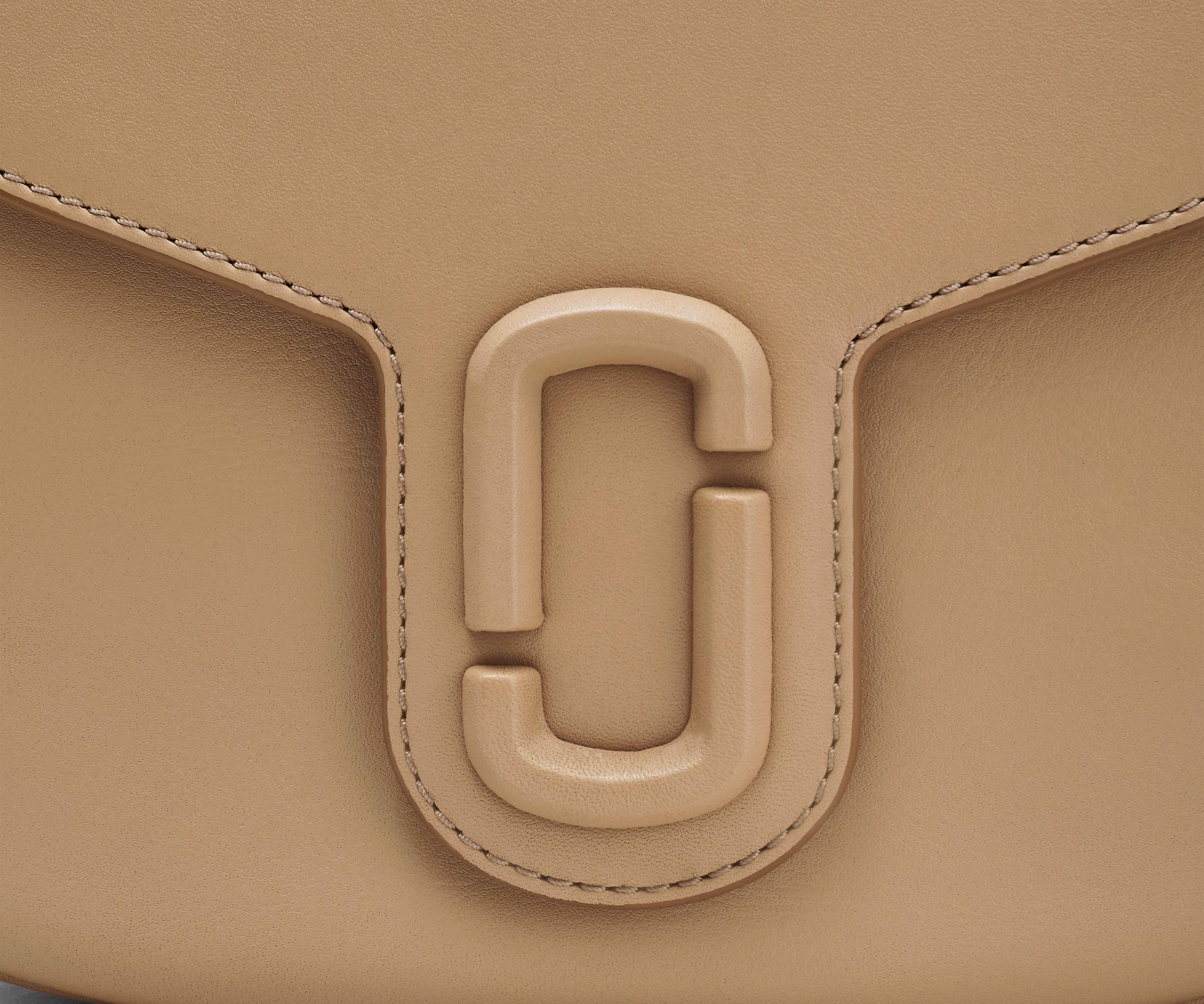 Marc Jacobs The Covered J Marc Camel Leather Saddle Bag In Brown