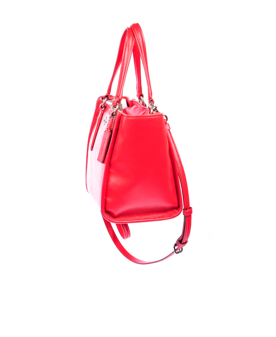 Coach Logo Shoulder Bag In Red
