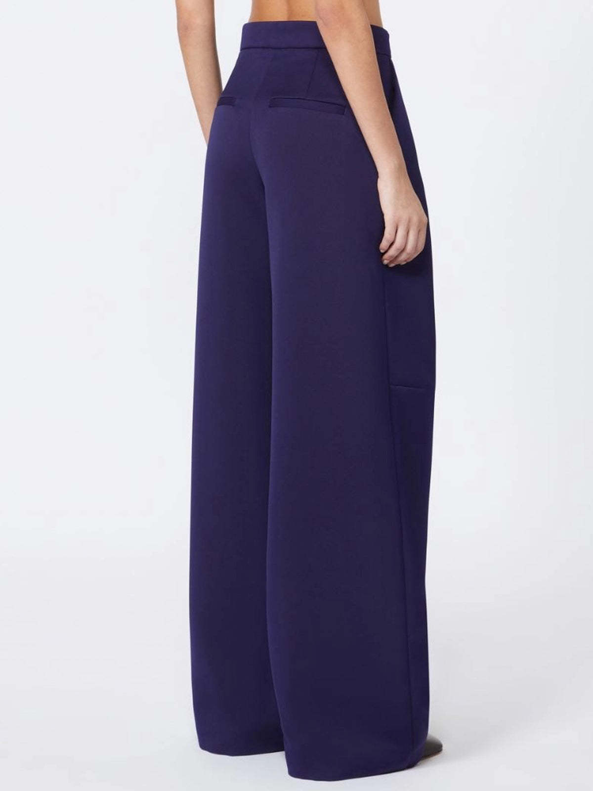 Sportmax Oversize Low-rise Trousers - Runway - Dark Violet In Blue
