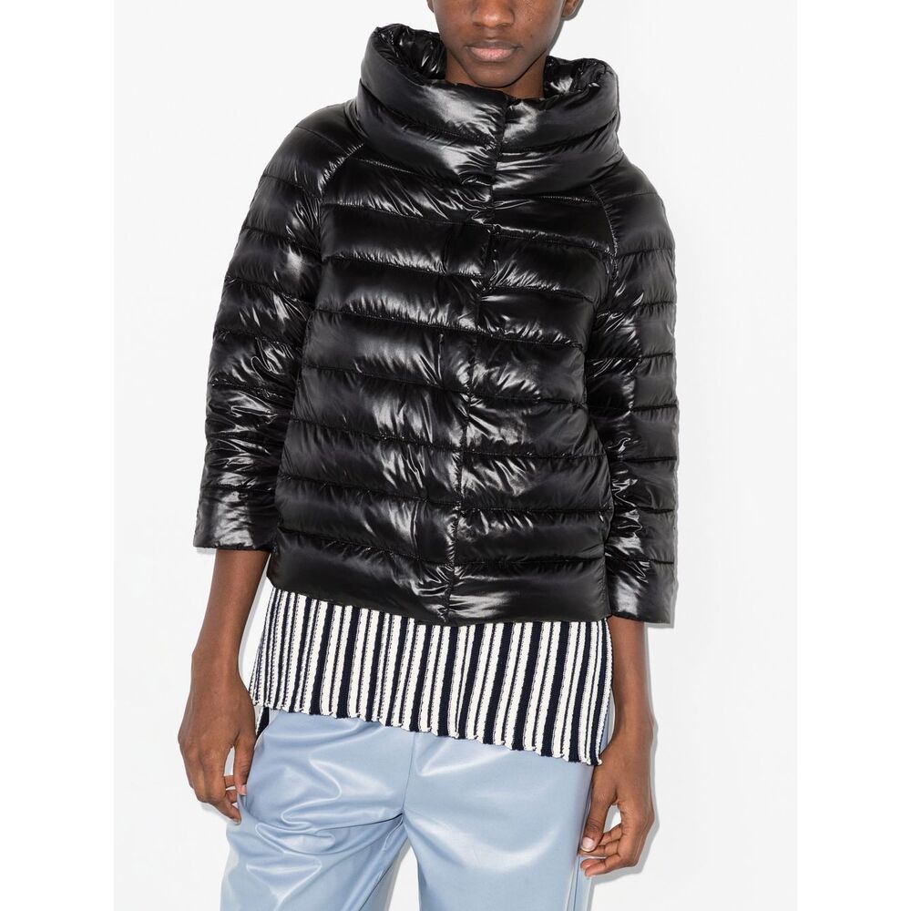 Herno Sofia Nylon Cape In Black