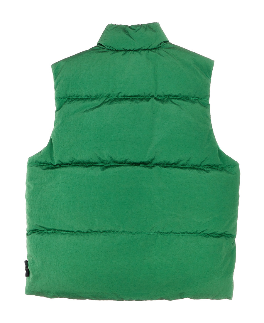 Stone Island Compass-motif Padded Gilet In Green