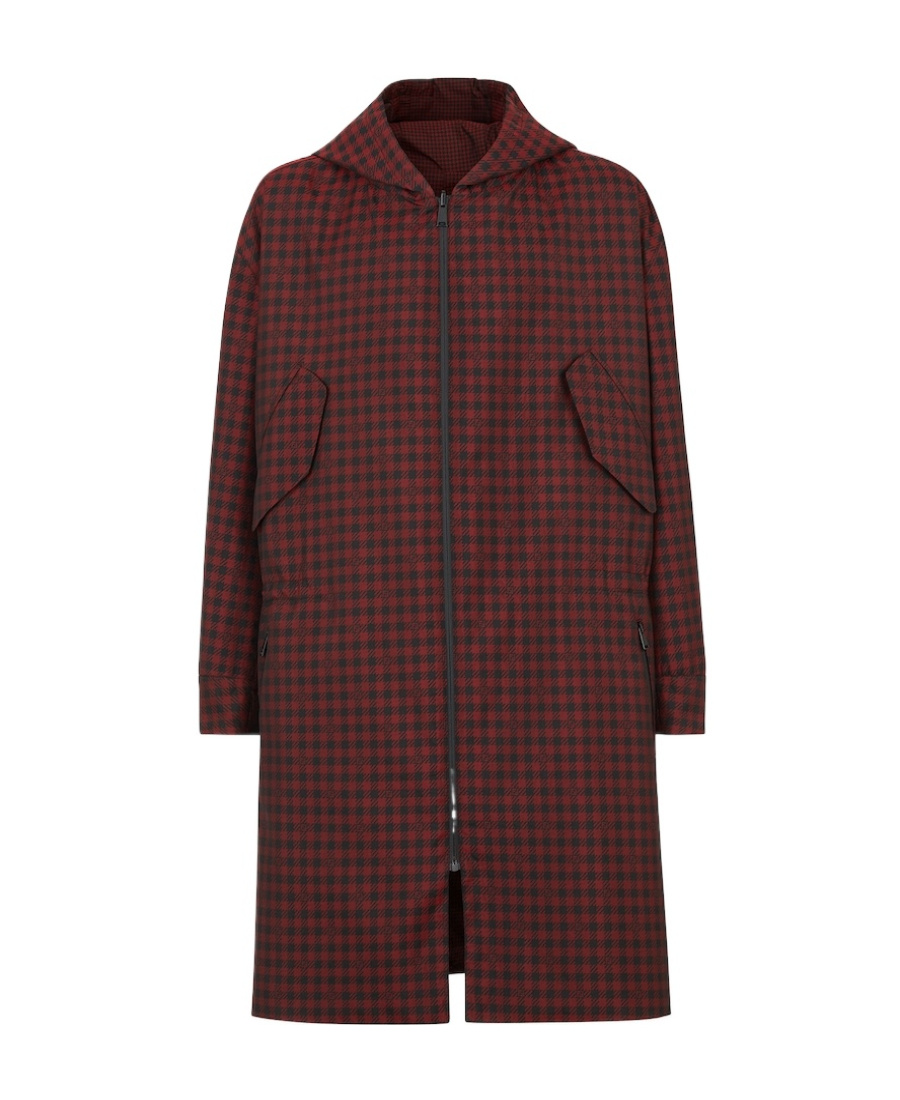 Fendi Reversible Drawstring Hooded Parka In Brown