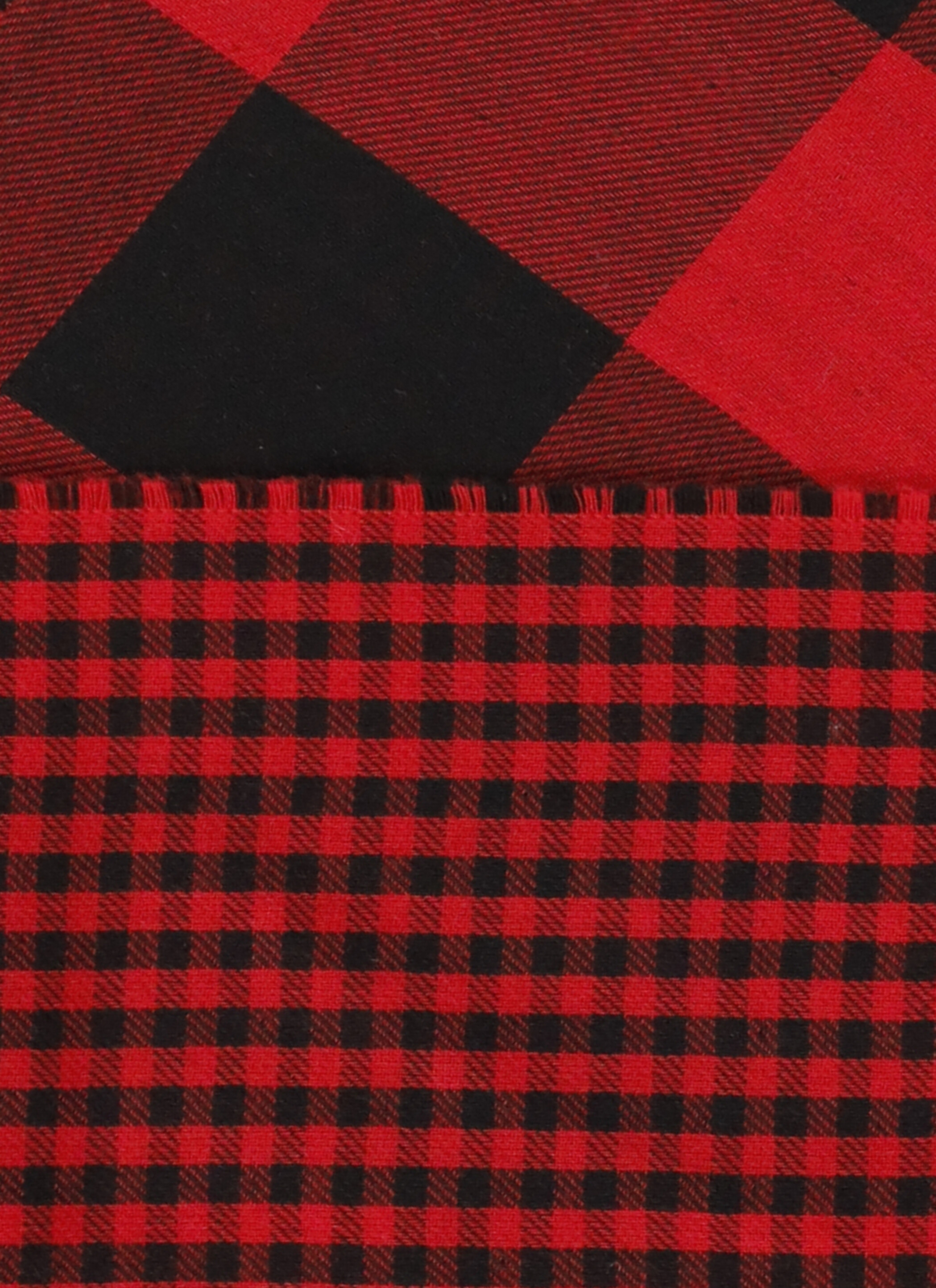 POLO RALPH LAUREN REVERSIBLE CHECKED BRUSHED-COTTON SCARF
