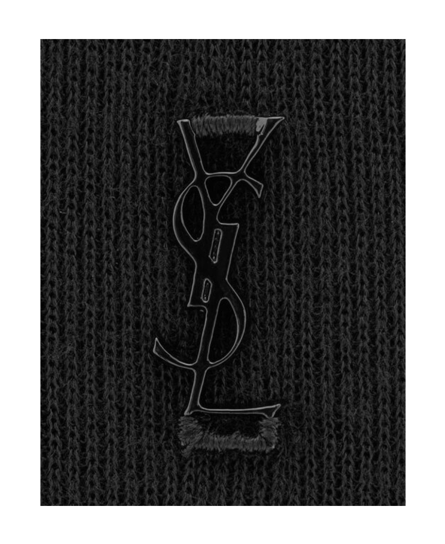 Saint Laurent Round-neck Sleeveless Top In Black