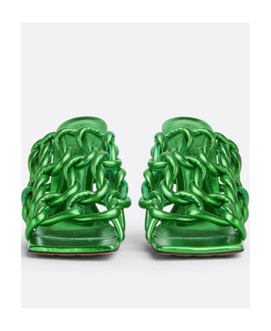 Bottega Veneta Stretch 100 Mules In Nappa Leather In Green