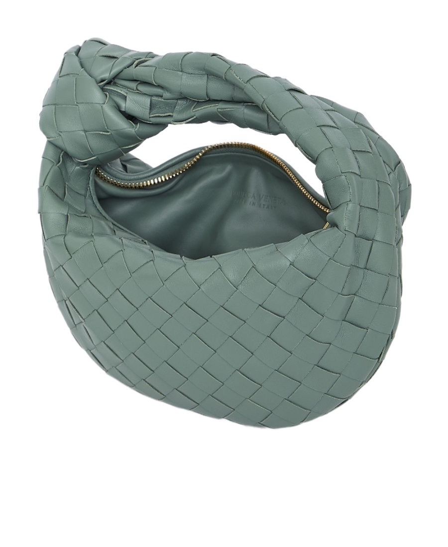 Shop Bottega Veneta Mini Jodie Zipper Handbag In Green