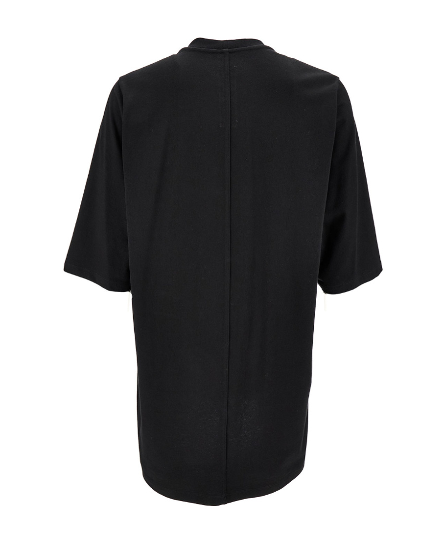 Rick Owens Ron Jumbo Embroidered Cotton T-shirt In Black
