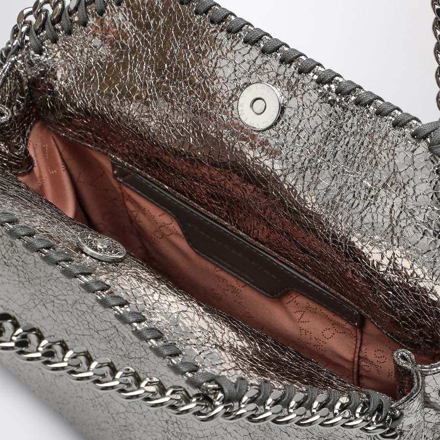 Stella Mccartney Falabella Mini Metallic Steel Grey Bag
