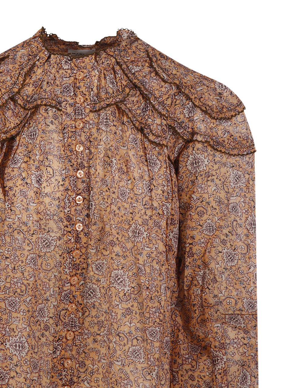Isabel Marant Étoile Long Sleeve Shirt In Brown