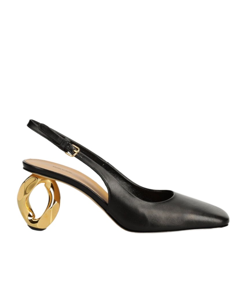 Jw Anderson Square-headed High-heeled Sandals In Black