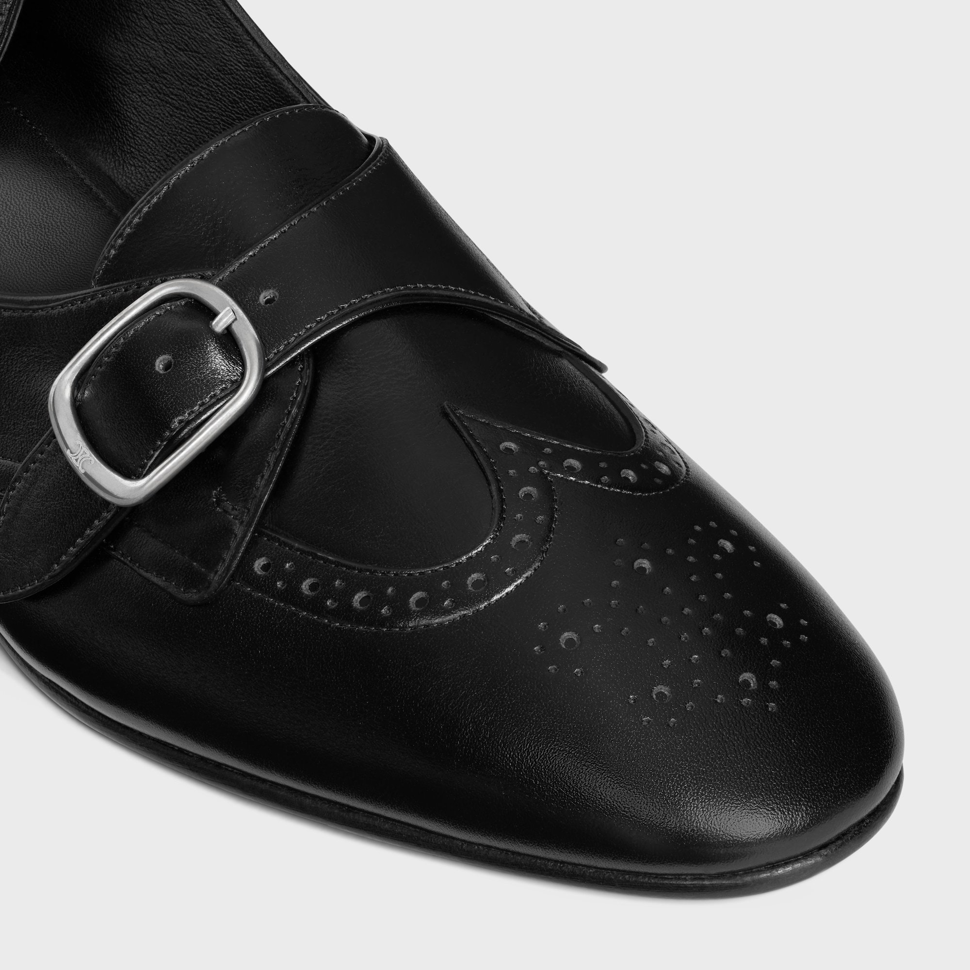 Celine John Monk In Supple Calfskin In Black