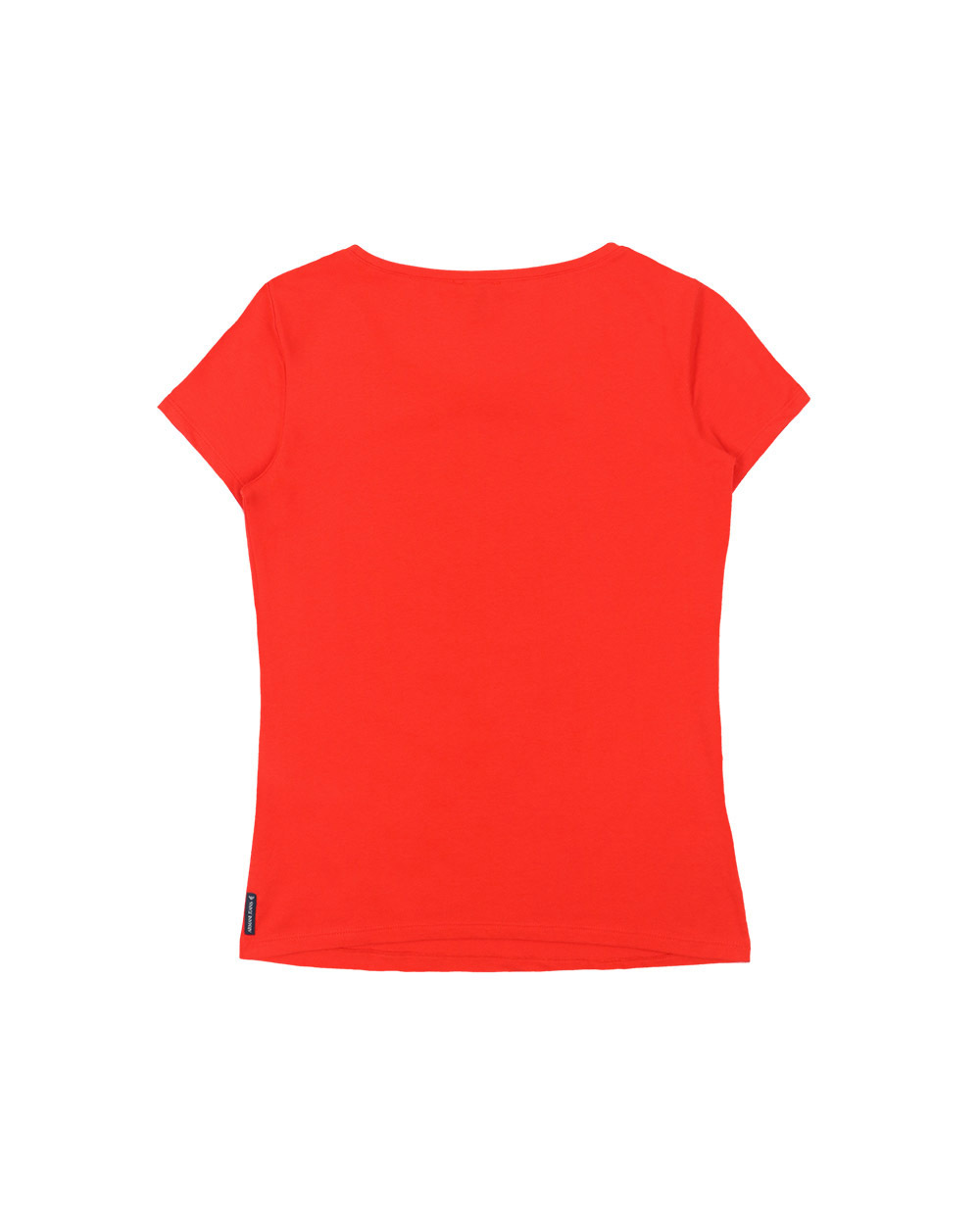 Shop Armani Jeans Round-necked Logo T-shirt In Red