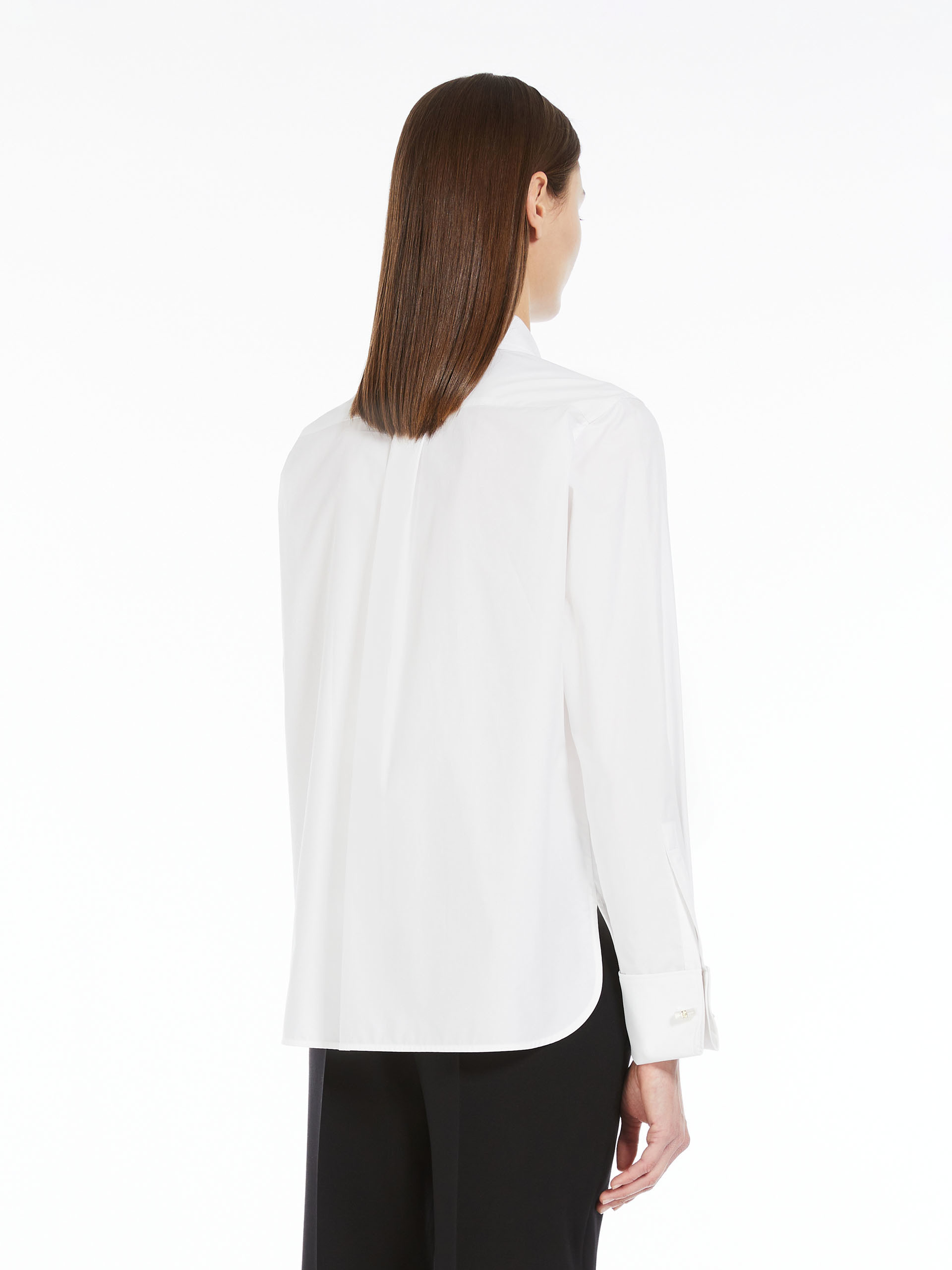 Max Mara Bow Tie Detail Shirt In White