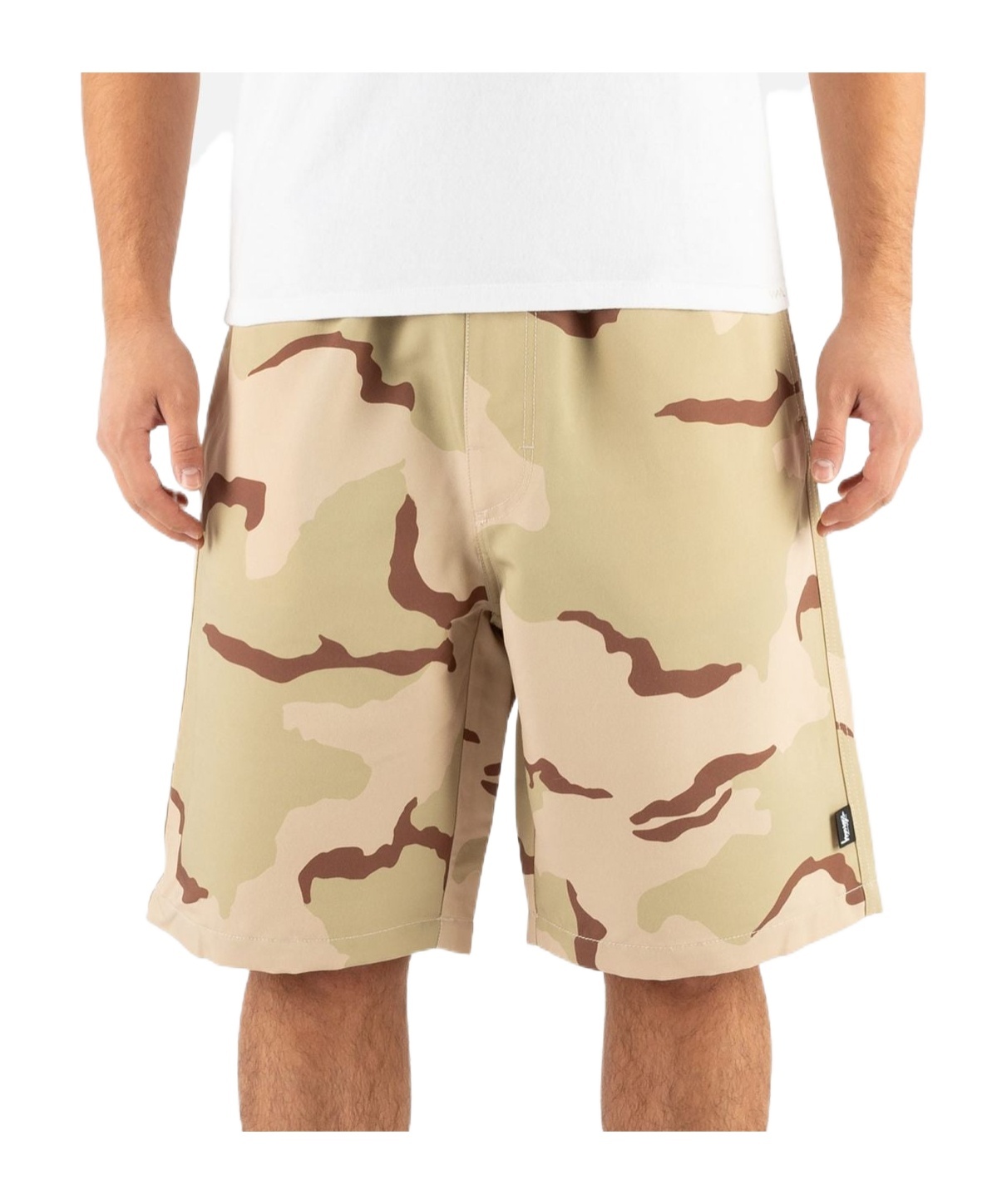 Stussy Wide Leg Shorts In Neutral