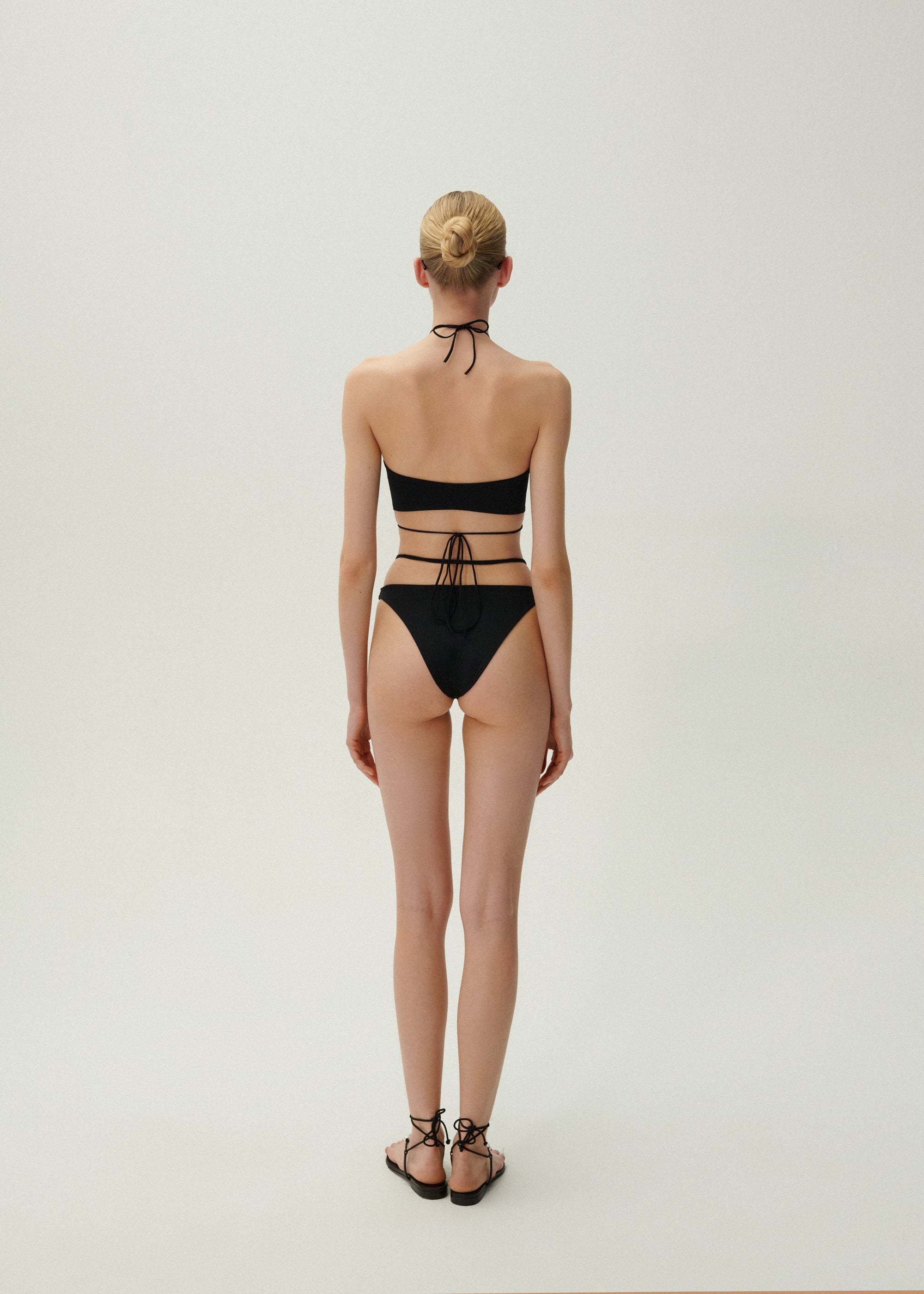 Magda Butrym Jersey Halter Bikini Top In Black