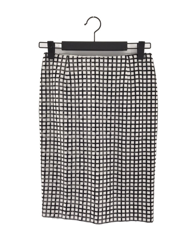 Max Mara Plaid Skirt In Black