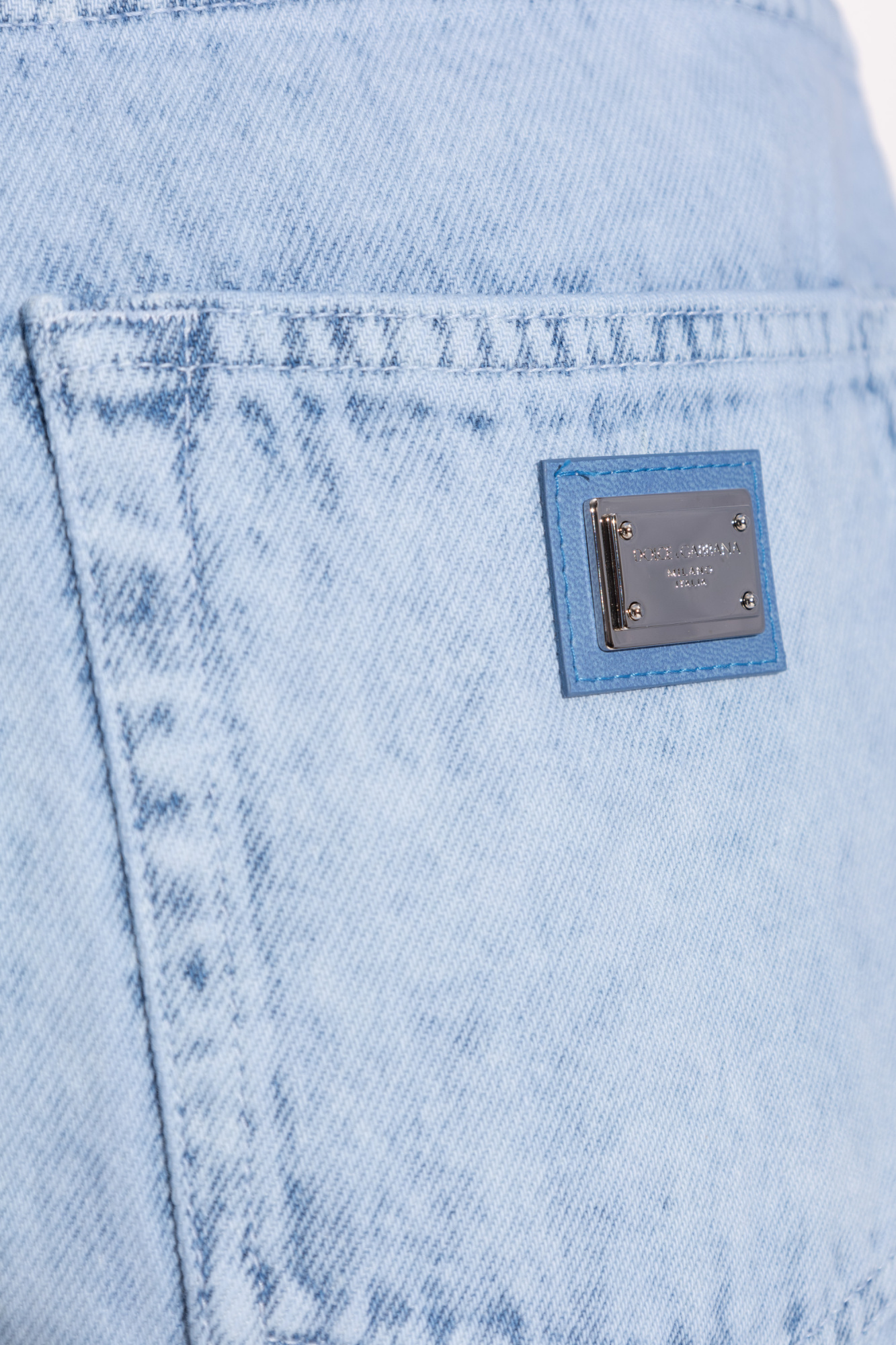 Dolce & Gabbana High-waisted Slim-legged Jeans In Blue
