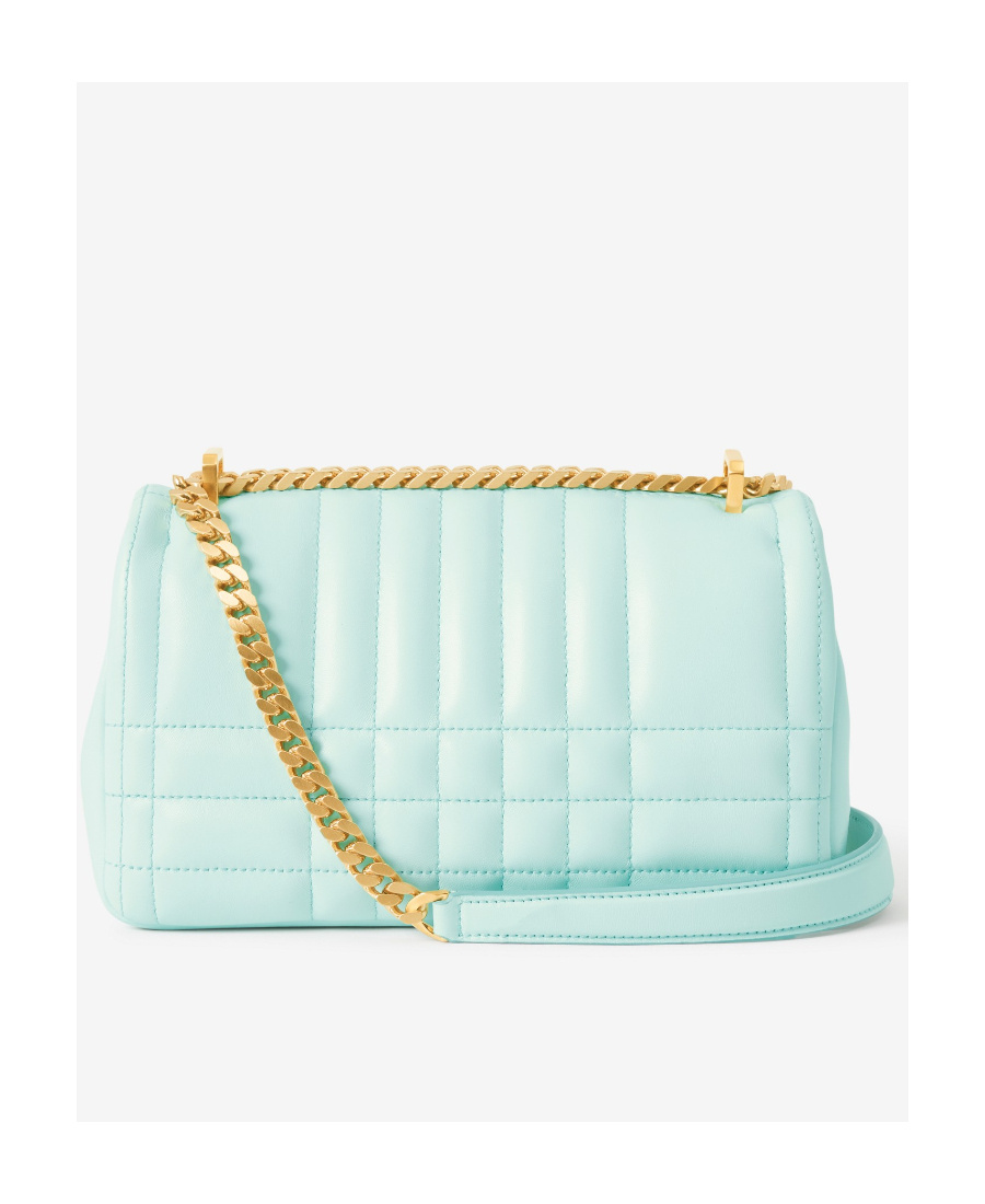 Burberry Small Lola Quilted Crossbody Bag In Blue