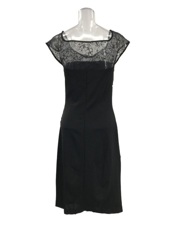 Max Mara Pleated Detail Dress In Black
