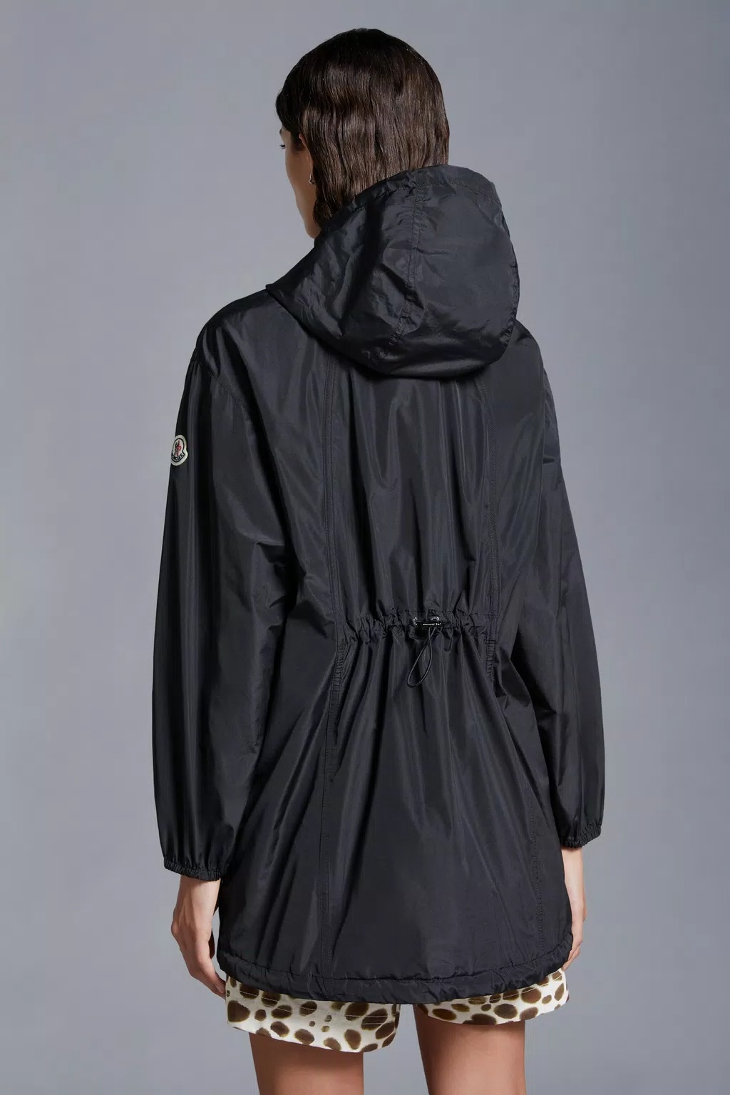 Moncler Logo-patch Hooded Jacket In Black