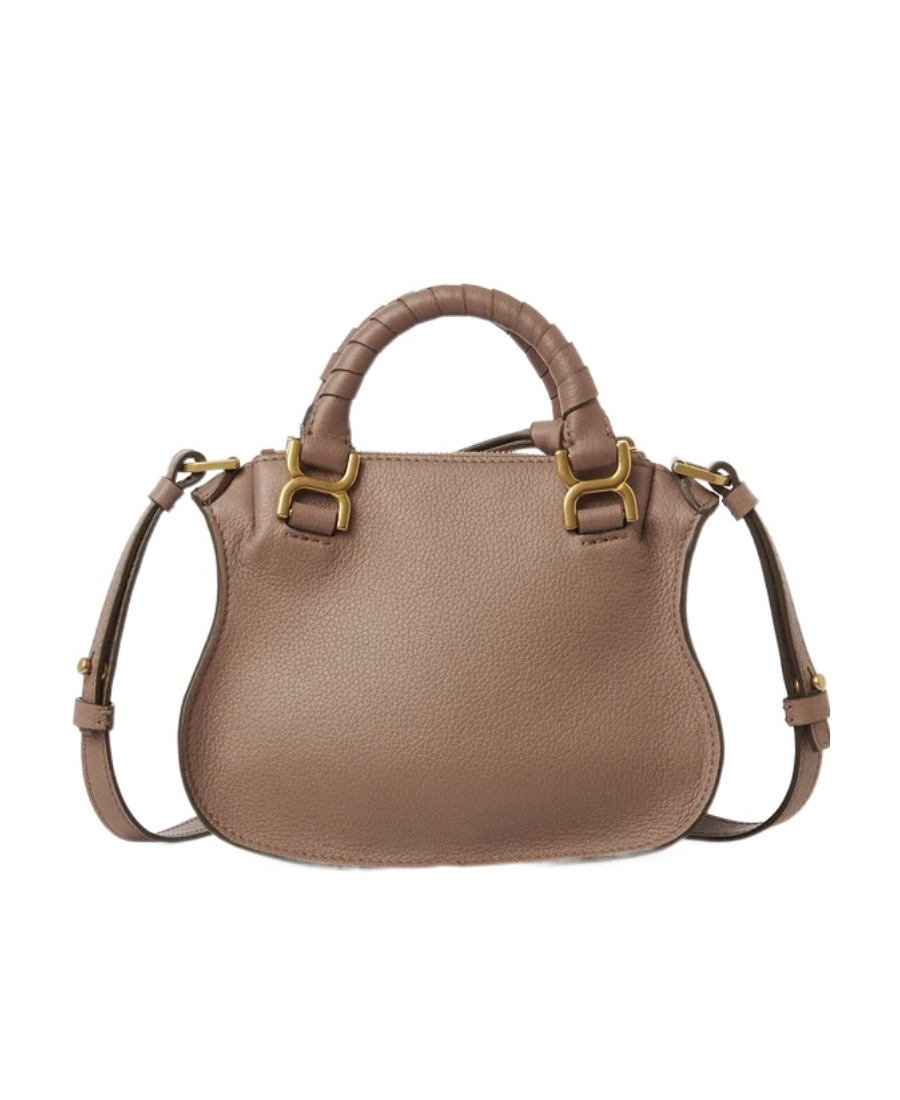 Shop Chloé Marcie Mini Shoulder Bag In Brown