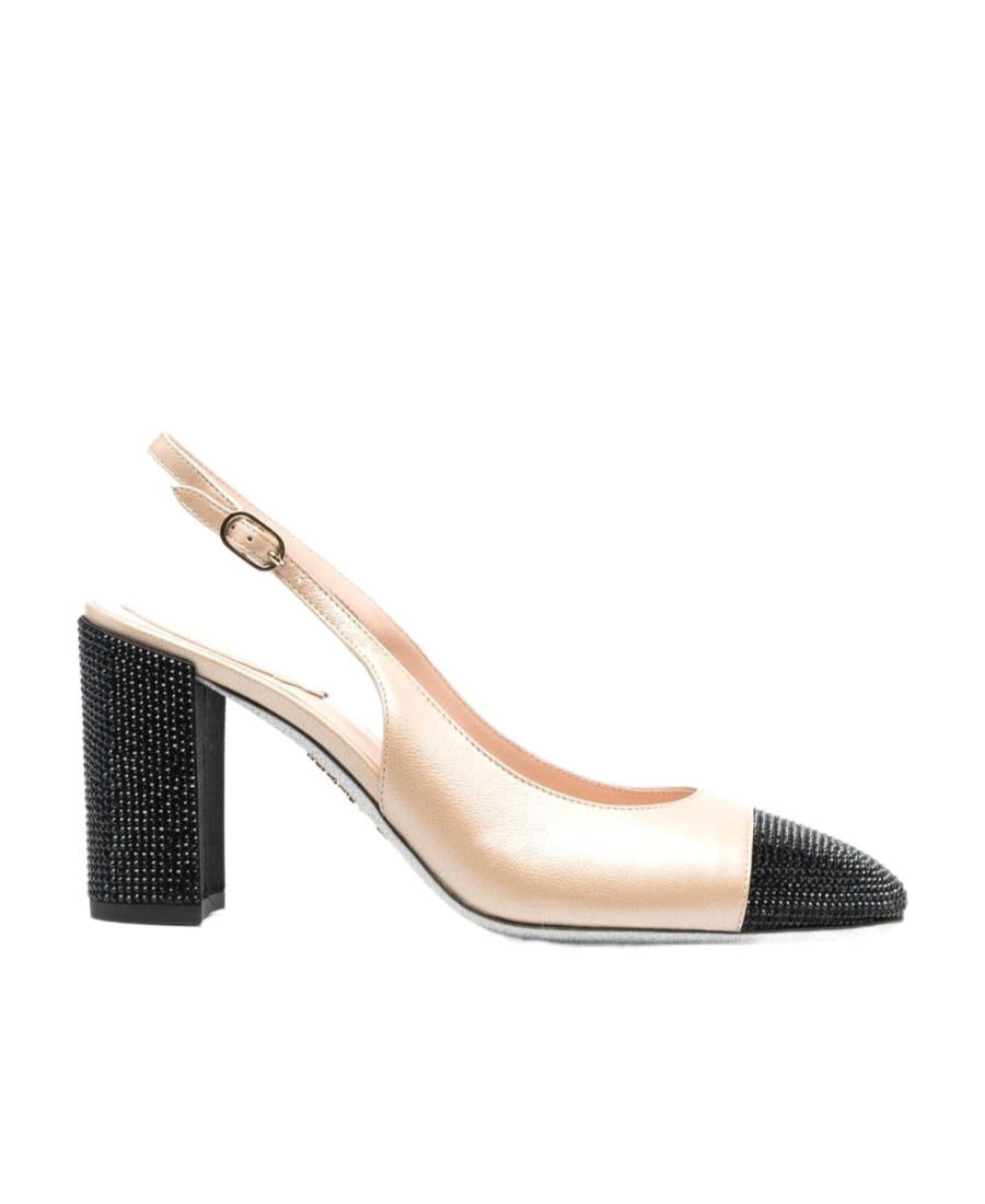 René Caovilla Rene Caovilla 80mm Two-tone Rhinestone-embellished Pumps In Nude
