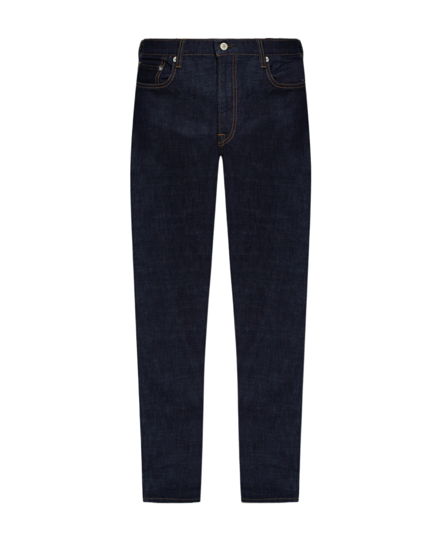 Ps By Paul Smith Contrast-stitching Dark-wash Jeans In Black