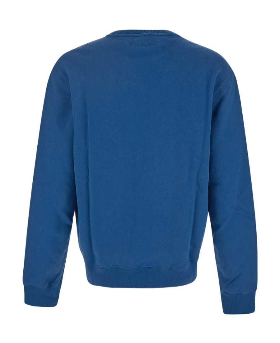 Lanvin Logo Round-necked Sweater In Blue