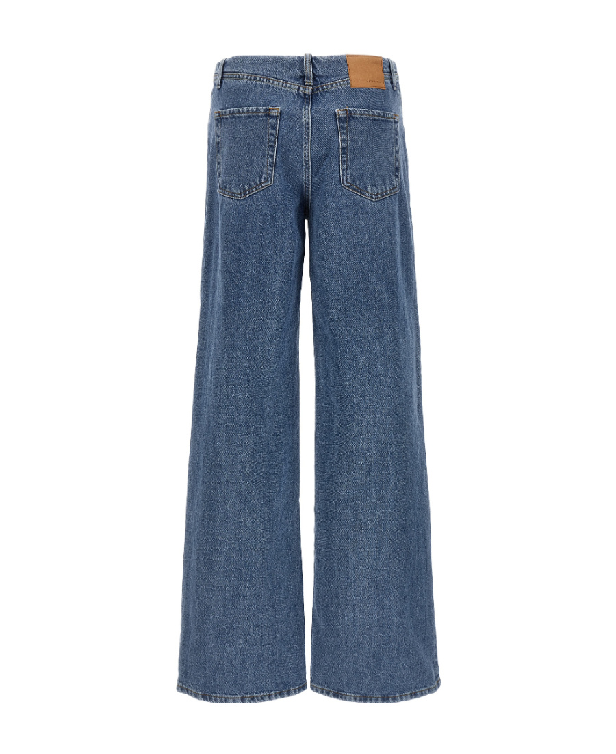 Magda Butrym Logo-patch Wide-leg Jeans In Blue
