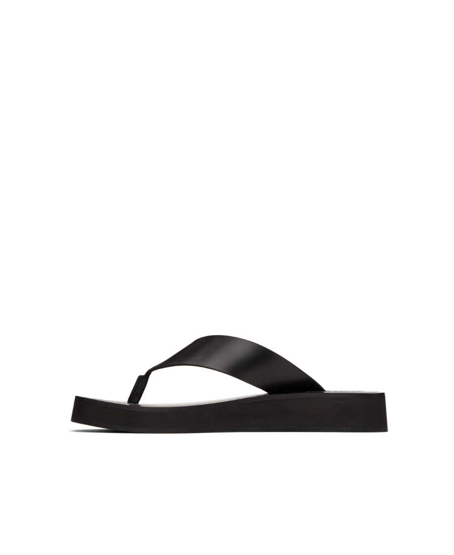 Shop The Row Ginza Platform Sandals In Black